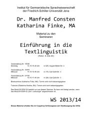 Einführung Textlinguistik - Institut für Germanistische ...