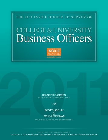 2011 Survey of College and University Business ... - Inside Higher Ed