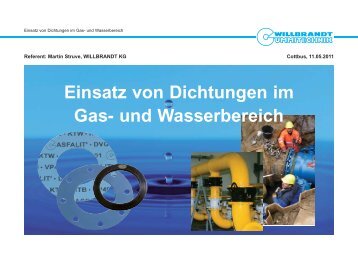 Einsatz von Dichtungen im Gas- und Wasserbereich - SpreeGas