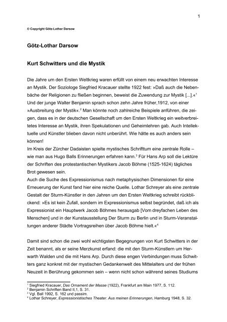 Kurt Schwitters und die Mystik - Sprengel Museum Hannover
