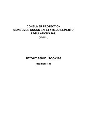 Regulations 2011 Information Booklet - Spring