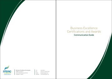 Business Excellence Certifications and Awards - Spring