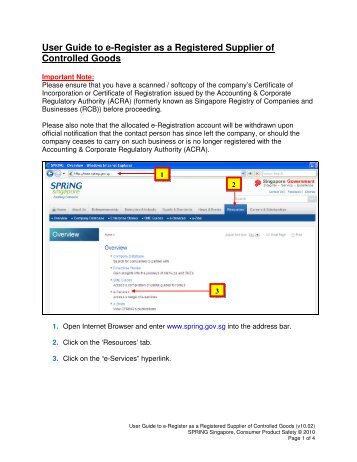 User Guide to e-Register as a Registered Supplier of ... - Spring