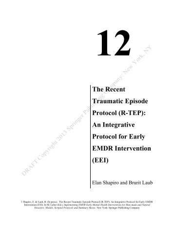 The Recent Traumatic Episode Protocol - Springer Publishing