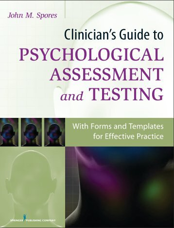 clinician's guide to psychological assessment and testing - Springer ...