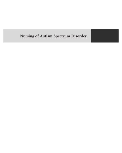 Nursing of Autism Spectrum Disorder - Springer Publishing