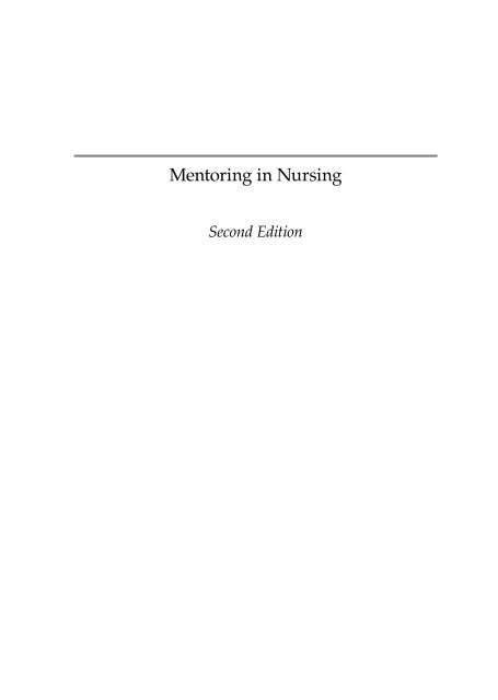 Mentoring in Nursing - Springer Publishing