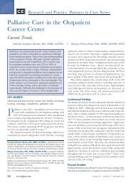 Palliative Care in the Outpatient Cancer Center - Springer Publishing