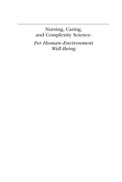 Nursing, Caring, and Complexity Science: For Human ... - Axon