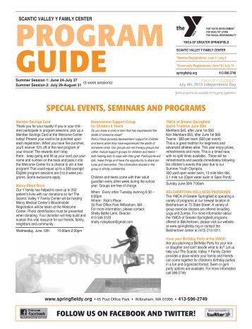 Scantic Valley Y Summer Program Guide - YMCA