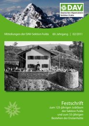 Festschrift - Alpenverein Sektion Fulda e. V.