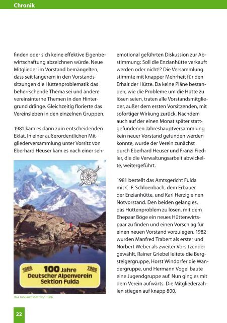 Festschrift - Alpenverein Sektion Fulda e. V.