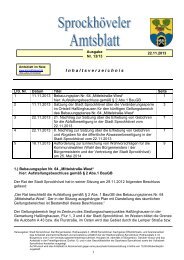 I n h a l t s v e r z e i c h n i s - Sprockhövel