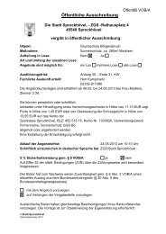 Ãffentliche Ausschreibung [Anl. 4 VOB] - SprockhÃ¶vel