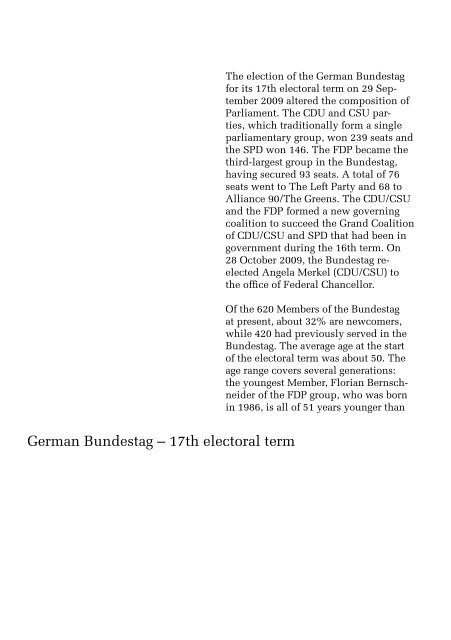 Facts - The Bundestag at a glance - Deutscher Bundestag