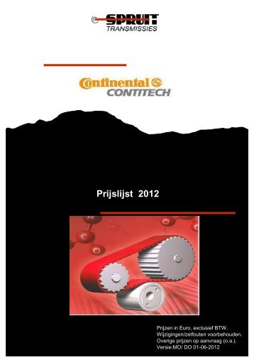 Conti Synchroflex 2012 - Spruit Transmissies BV