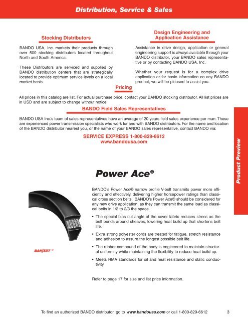 Industrial Power Transmission Products - Bando USA