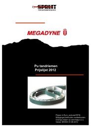 Megadyne PU tandriemen 2012 - Spruit Transmissies BV