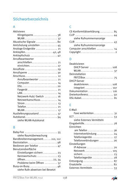 Handbuch Fritz!box Fon WLAN 7112