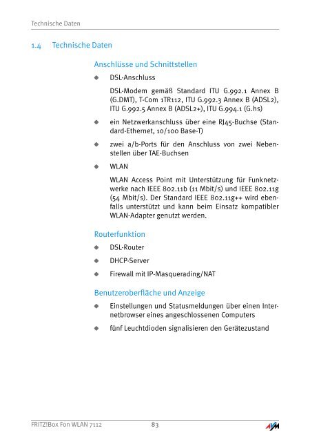 Handbuch Fritz!box Fon WLAN 7112