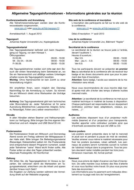 spg mitteilungen communications de la ssp - Schweizerische ...