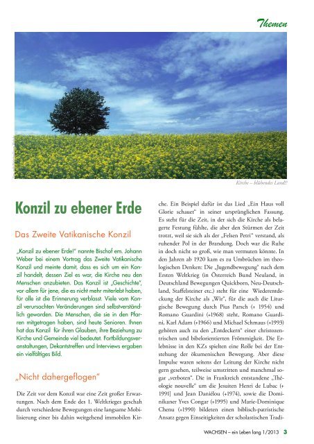 Konzil zu ebener Erde (Frühjahr 2013)