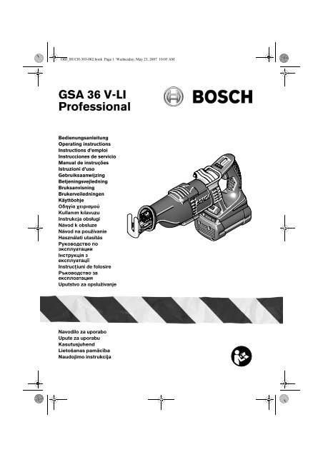 GSA 36 V-LI Professional - Bosch