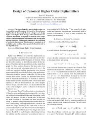 Design of Canonical Higher Order Digital Filters - Signal Processing ...