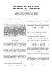 On Stability Tests for Continuous and Discrete-Time Linear Systems