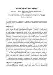 New Focus on Fourier Optics Techniques - Signal Processing ...