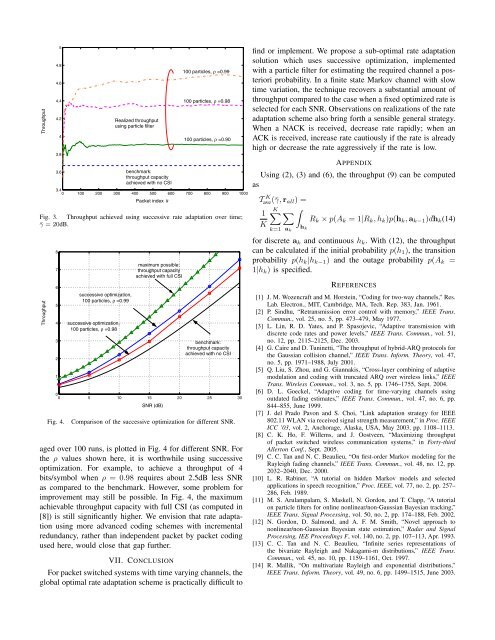 Rate Adaptation in Time Varying Channels using Acknowledgement ...