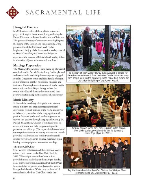 2011 ANNUAL REPORT - Saint Patrick - Saint Anthony Church