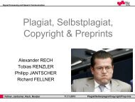 Plagiat, Selbstplagiat, Copyright & Preprints - Signal Processing and ...