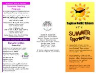 Summer school brochure 2012 - Saginaw Public Schools