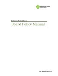 Board Policy Handbook - Saskatoon Public Schools