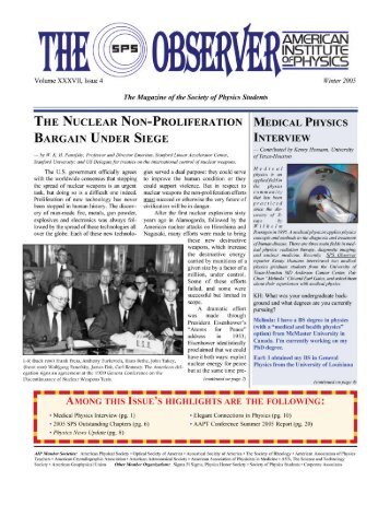 Winter 2005 - The SPS Observer