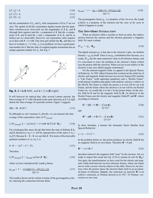 Elegant Connections in Physics: Quantized Angular Momentum, 'g ...