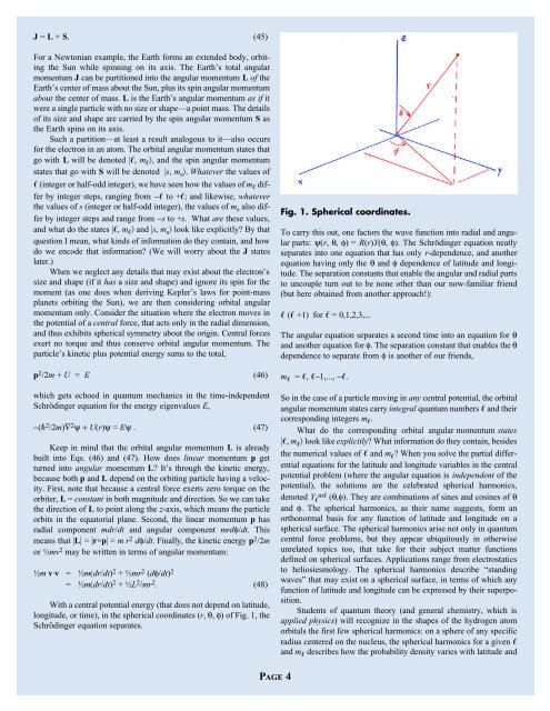 Elegant Connections in Physics: Quantized Angular Momentum, 'g ...