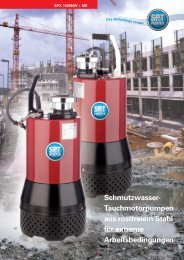 Schmutzwasser-Tauchpumpen SPX 1500 NW + ND - SPT Pumpen