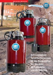 (230 V Wechselstrom) SPX/SPR 370 - 750 - SPT Pumpen