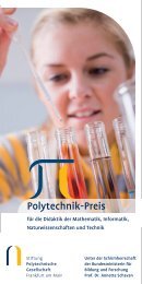 Polytechnik-Preis - Stiftung Polytechnische Gesellschaft