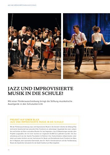 jazz und improvisierte musik in die schule! - Stiftung Polytechnische ...