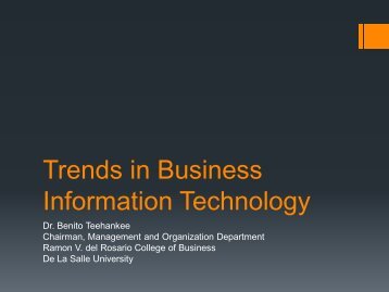 Trends in Business Information Technology