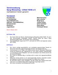 Vereinssatzung Spvg Wesseling - Urfeld 19/46 e.V. Vorstand: