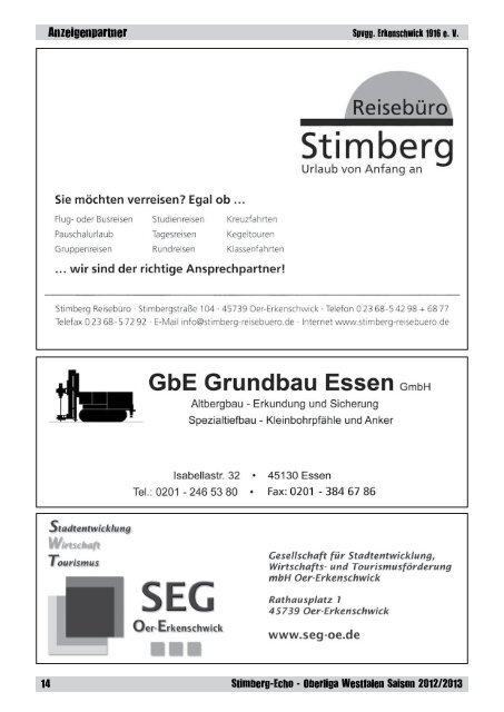 Stimberg-Echo Westfalia Herne - SpVgg Erkenschwick