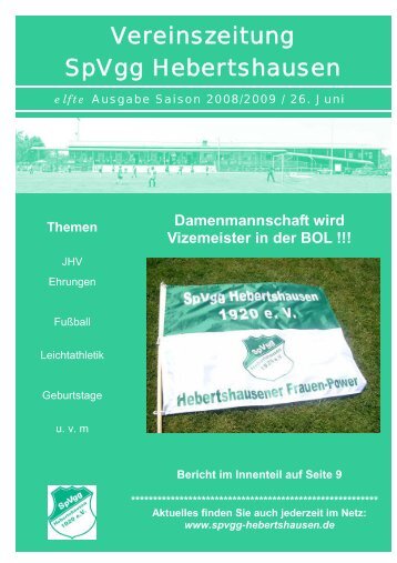 11. Ausgabe Saison 2008_2009 Printfassung - SpVgg Hebertshausen