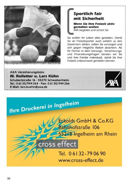 Ausgabe August - SpVgg Ingelheim