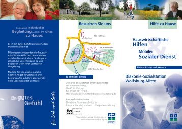 Faltblatt Diakonie-Sozialstation Sozialer Dienst - Diakonie Wolfsburg