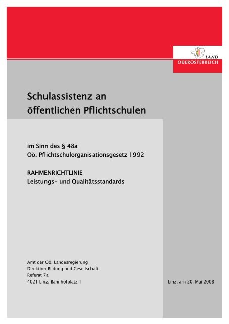 Schulassistenz an Ã¶ffentlichen Pflichtschulen - Landesschulrat fÃ¼r ...