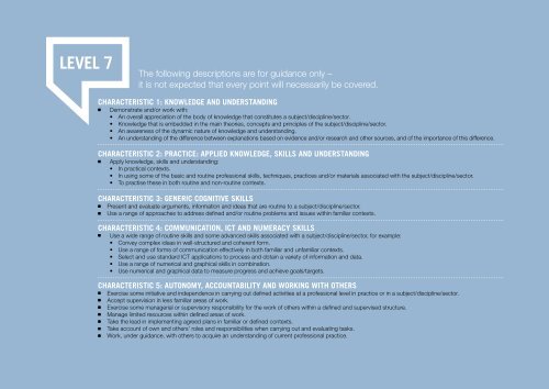 Revised SCQF Level Descriptors - Scottish Credit and Qualifications ...